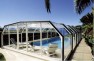 Telescopic pool canopy